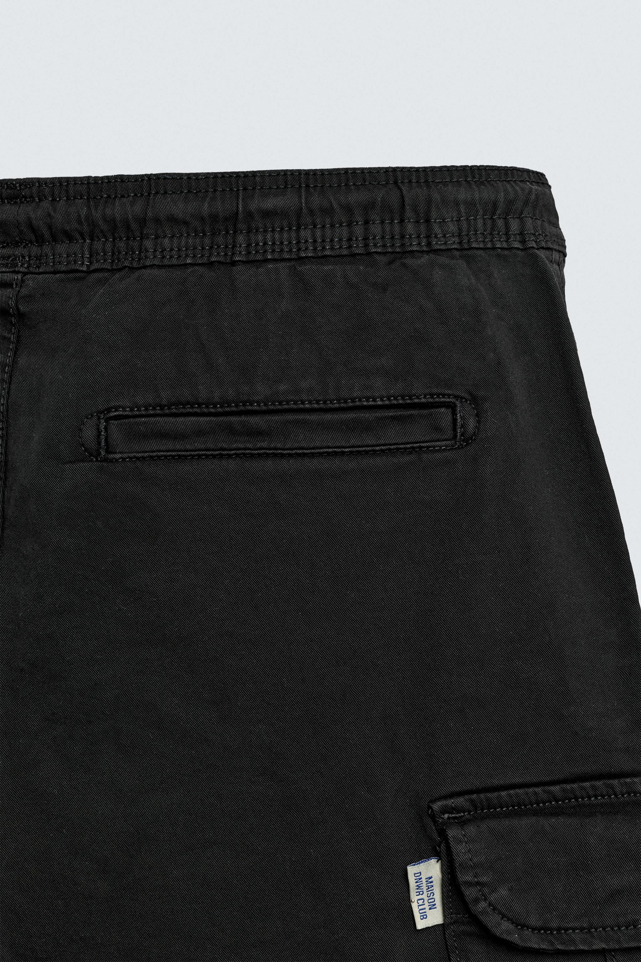 RELAXED FIT WASHED CARGO SHORTS